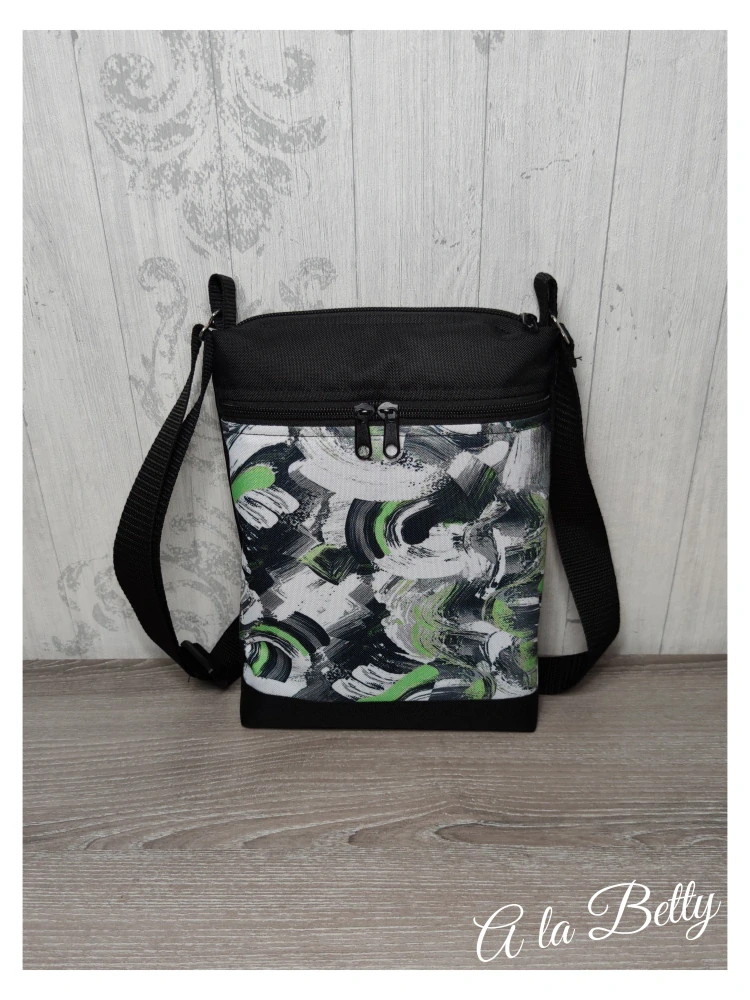CROSSBODY "zelenobílé stříkání"