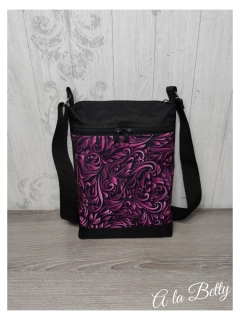 CROSSBODY "fialový ornament"