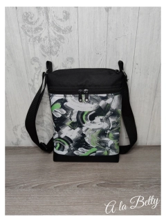 CROSSBODY "zelenobílé stříkání"
